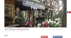 Desktop Screenshot of justflowers.co.za