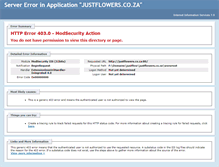 Tablet Screenshot of justflowers.co.za